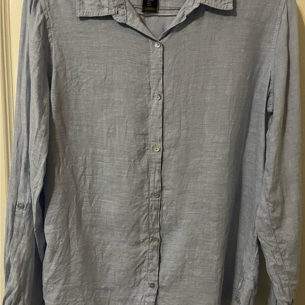Tahari Light Blue Button Down Shirt